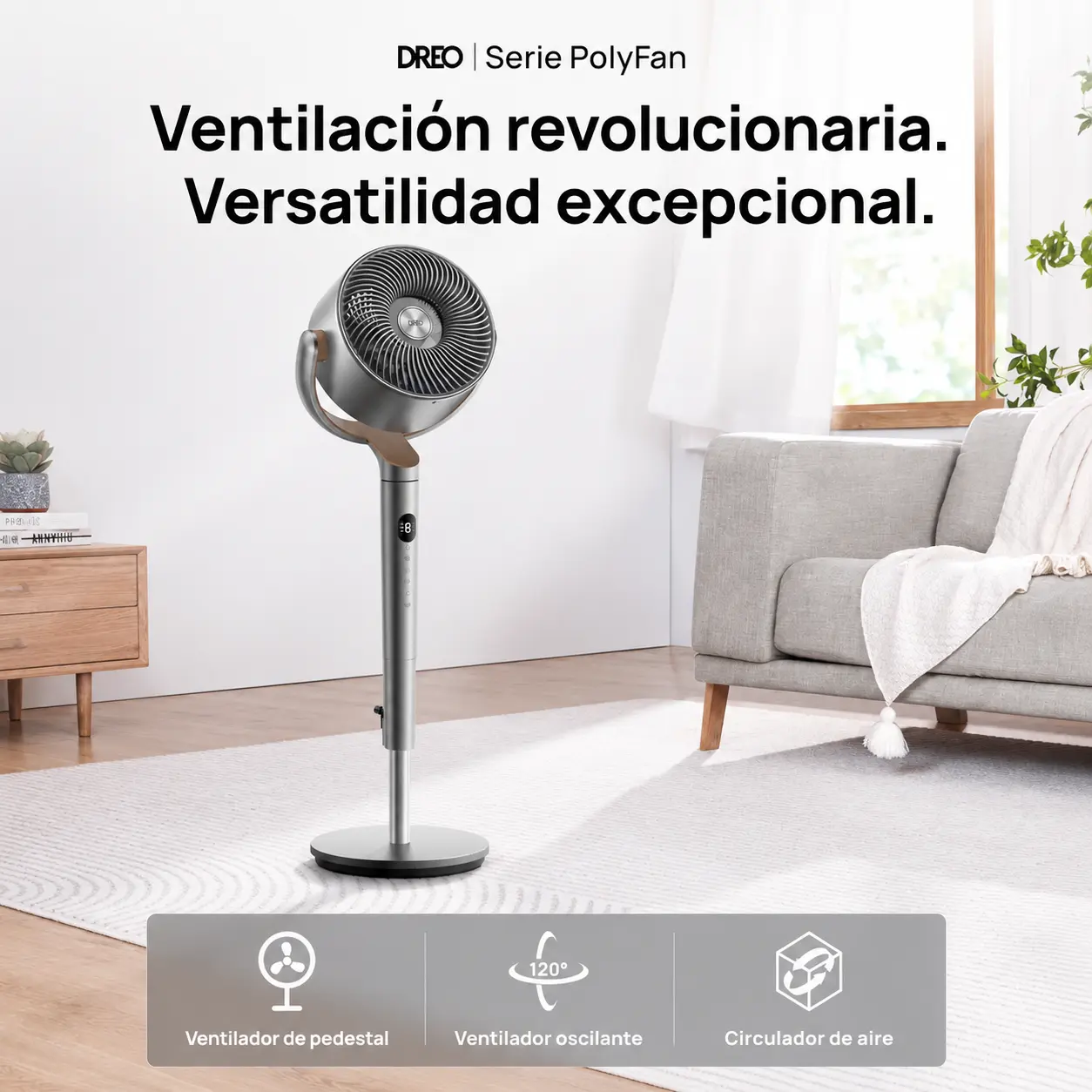 Ventilador refrigerante DREO con mando a distancia — imagen 3